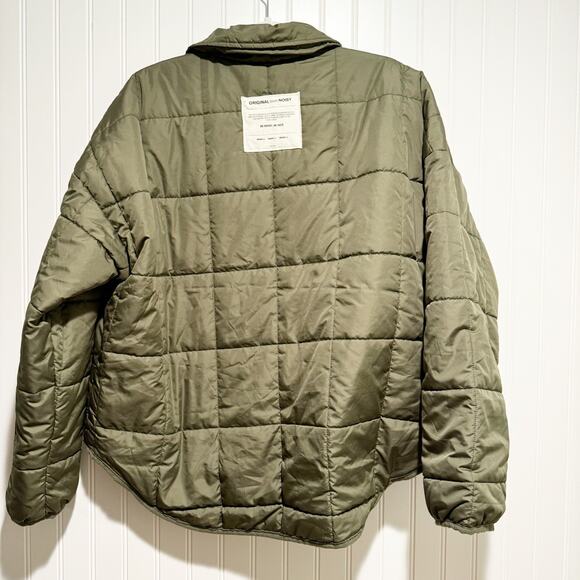 Noisy May Flora Quilted Jacket Olive Green Size Medium - Picture 7 of 7